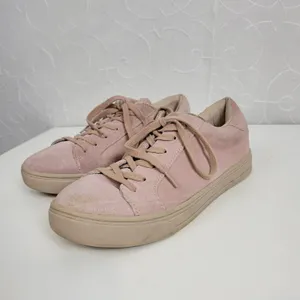 LFL by Life Womens Shoes Size 8 Baby Pink Suede Lace-Up Fashion Sneaker thumbnail 3