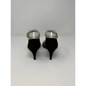 Pierre Hardy Black Suede Gold Leather Ankle Strap Pumps Made in Italy Size 7.5 thumbnail 3
