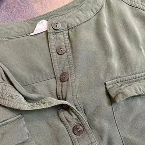 Altar’d State Olive Green Long Sleeve Drawstring Dress Medium thumbnail 9