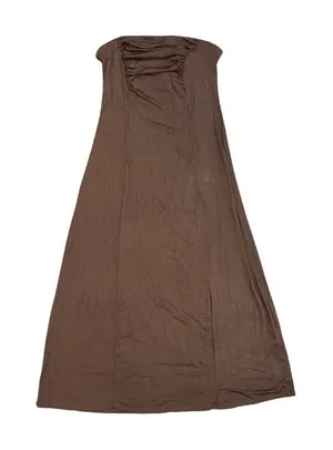 Urban Renewal Remnants Ruched Brown Strapless Tube Maxi Dress Size Medium NWT thumbnail 1