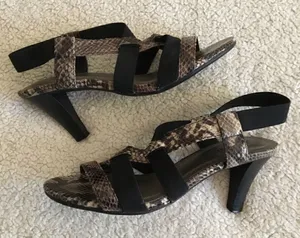‎Dress Barn Walda snake skin heels size 6 thumbnail 1