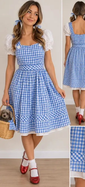 Wizard of Oz Dorothy Gingham Costume Dress Women’s Size S thumbnail 1