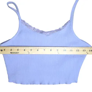 Ribbed Crop Top Tank Lilac Lavender Purple Size Small thumbnail 5