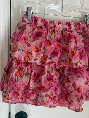 Endless Rose Two Piece Ruffle Skirt and One Shoulder Top Floral Set thumbnail 12