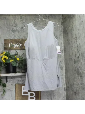 NWT Joylab Womens High Neck Low Back Active Dress with Built in Shorts Gray XXL thumbnail 2
