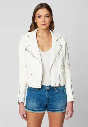 BLANKNYC | Pure Motivation Vegan Leather Moto Jacket w/ Quilting Stitch Small thumbnail 2