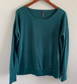 Sweaty Betty Green Active Crewneck Pullover Sweatshirt Small thumbnail 1