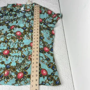 Banana Republic Multicolored Jewel Print Short Sleeve size Medium thumbnail 11