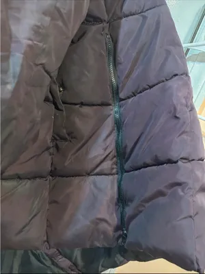 Long Quilted Puffer Coat with Faux Fur Hood - Dark Brown thumbnail 7