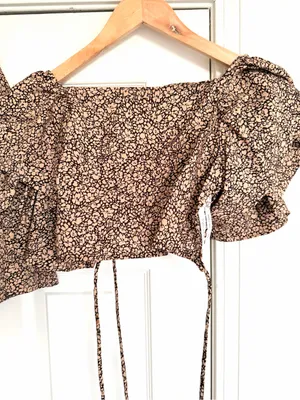 Anna Nata Revolve Skirt And Top Set in Espresso Floral Leopard Size Small thumbnail 5