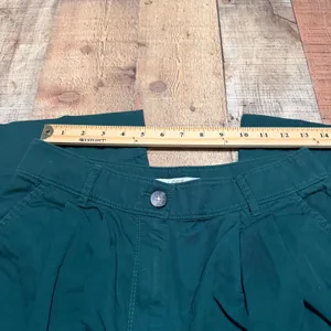 Loft Womens Emerald Green Wide Leg High Waisted Pleated Poplin Pants Sz 2 Preppy thumbnail 5