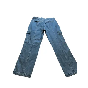 Madewell 90s Straight Cargo Jeans Womens 31 Blue Medium Wash Utility Denim Pants thumbnail 9