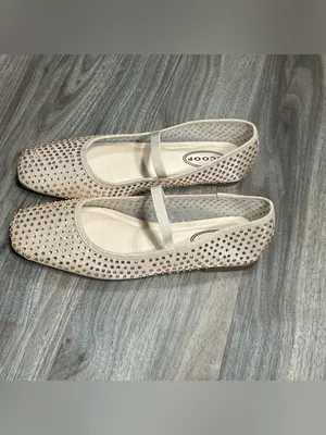 Scoop Embellished Mary Jane Flats in Light Beige thumbnail 2