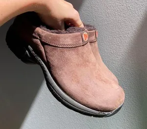 Brown slip on primo chill slide clogs with fuzzy interior 🔥 thumbnail 2