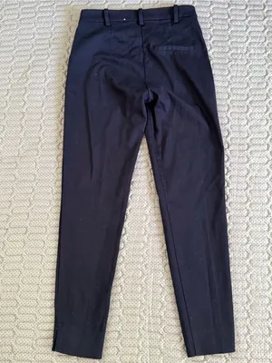 H&M Navy Straight Leg Tailored Pants size 2 thumbnail 3