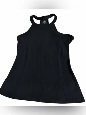 Alo Ribbed Insight High-Neck Tank top - Black thumbnail 2