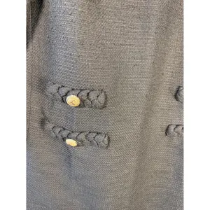 Tuckernuck Black Tweed Long Sleeve Jackie Dress Braided‎ Trim Small thumbnail 5
