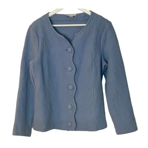 Pendleton Vintage 100% wool scalloped button front blazer XL thumbnail 2
