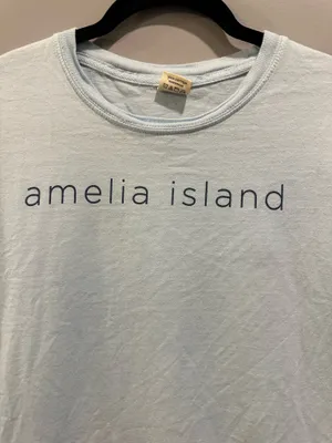 Comfort Colors Blue 84 Amelia Island, FL Short Sleeve Logo Tee thumbnail 3