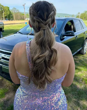 Prom Dresss Purple Size 12 thumbnail 5