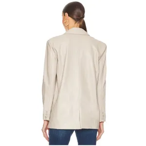 NWT BLANKNYC Faux Leather Blazer in Bare Essential MEDIUM thumbnail 6