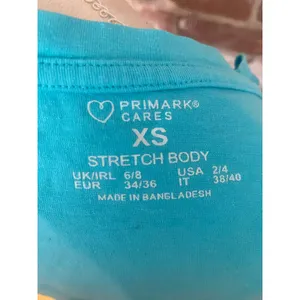 Primark Cares Bright Teal Short Sleeve Stretch Bodysuit Size XS thumbnail 6