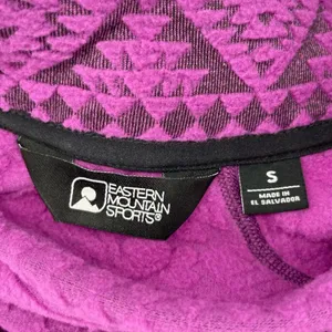 Eastern Mountain Sports Purple Fleece Jacket Hiking Geometric Aztec Pullover Size S thumbnail 7