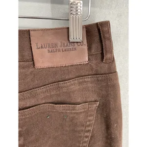 Lauren Jeans Co Ralph Lauren Womens Jeans Brown Straight Leg Stretch 10 thumbnail 7