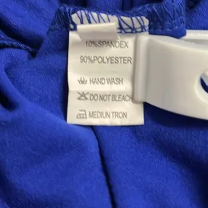 Source Unknown Royal Blue Short Sleeve Midi Bodycon Shirt Dress Womens Small thumbnail 9