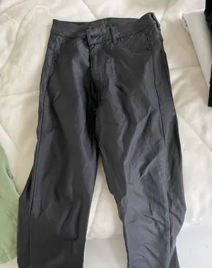Black Leather Pants Size 2 thumbnail 1