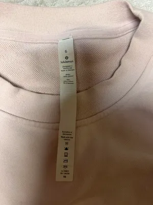 Lululemon Oversized Pink Crew Neck Sweatshirt thumbnail 3