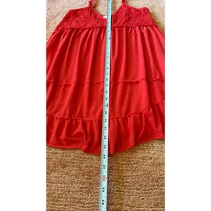 POL Coral Red Lace Slip Dress Nightgown Size S thumbnail 6