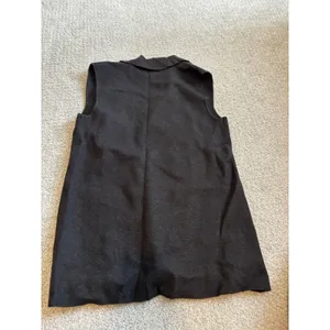 Marled Reunited Vest Small Charcoal Double‎ Breasted Knit Sleeveless Blazer thumbnail 7