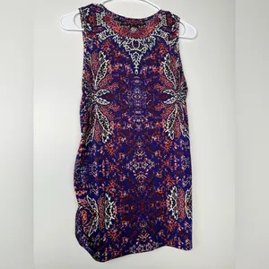 Athleta‎ Vibrant Blue and Red Patterned Top thumbnail 3