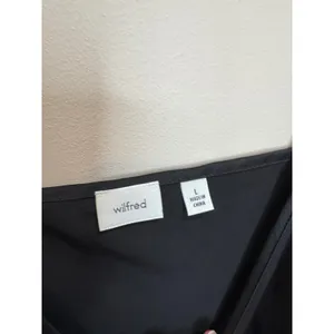 Aritzia Wilfred Only Slip Satin Midi Dress Black sz L LBD thumbnail 5