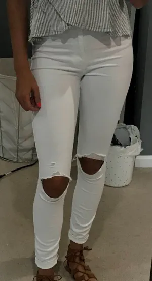 American Eagle White  jeans long thumbnail 1