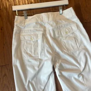 Saks 5th Avenue Threads white cotton cargo pants size 6 thumbnail 9