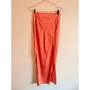 Princess Polly Maxi Skirt Women 4 Orange Rylee Satin Side Slit Formal Party‎ thumbnail 2