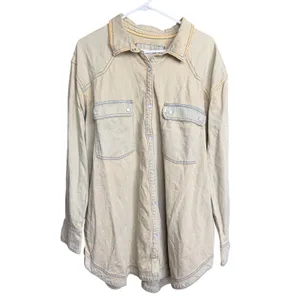 We the Free Westward Bound Shirt Bleached And Tinted Size‎ XL Free People Rust thumbnail 2