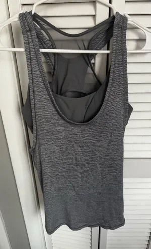 Lululemon Glide & Stride Tank Top in a gray animal print colorwa thumbnail 1