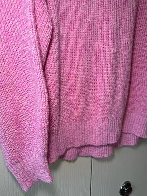 NWT Aerie Hits The Spot Mockneck Sweater in Raspberry Peak 100% Cotton thumbnail 3