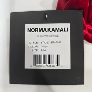Norma Kamali One Shoulder Sunburst Gown in Tango thumbnail 7