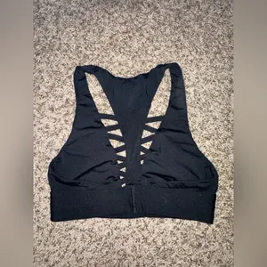 PINK black sports bra thumbnail 2