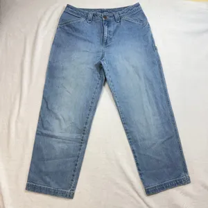 VTG Sonoma Carpenter Jean 12 Petite Cropped Denim Utility Pockets Light Wash 90s thumbnail 1