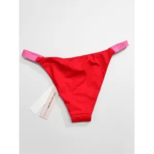 AQUA Bikini Bottom Swimwear Red Pink Beachwear Size Small‎ NEW thumbnail 3