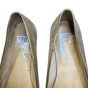 Kate Spade Shoes Womens Size 7.5 Gold Leather Bow Loafer Flats Slip On Casual thumbnail 3