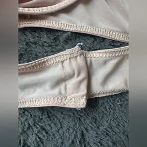 Lt pink Nasty Gal bodysuit, foam shoulders and drapey neck-excellent condition thumbnail 6