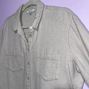Madewell Button Up Shacket Women M Cream Long Sleeve Pockets Casual Minimalist thumbnail 2