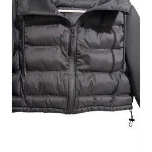 ZARA‎ Cropped Puffer Hooded Lightweight Jacket Black Women's Size Medium thumbnail 5