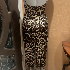 Zara animal print midi spaghetti strap dress thumbnail 8